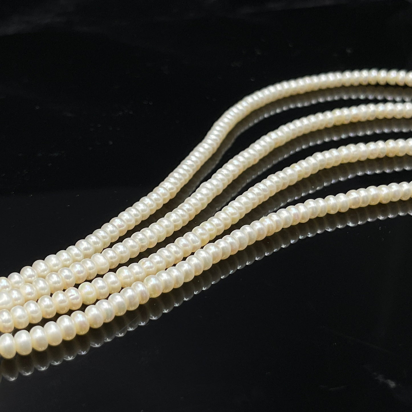 Freshwater Pearl, Cream Color, Flat Shape, 6 MM Size