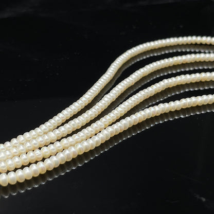 Freshwater Pearl, Cream Color, Flat Shape, 6 MM Size
