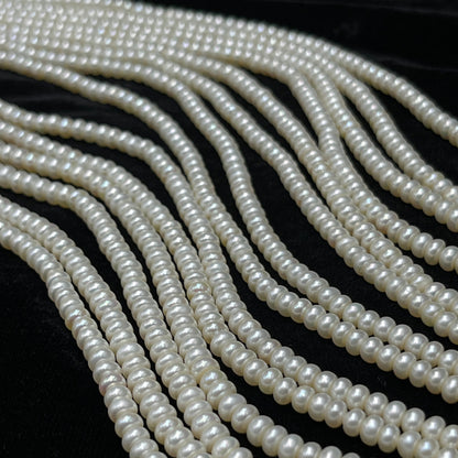 Freshwater Pearl, Cream Color, Flat Shape, 6 MM Size