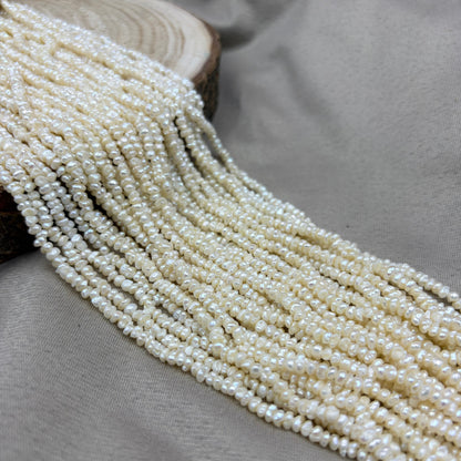Freshwater Pearl ,  Off white Color, Fancy Shape, 3 mm Size