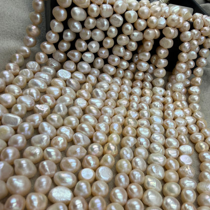 Freshwater Pearl ,  Peach  Color, Tumble Shape, 8-9 m Size