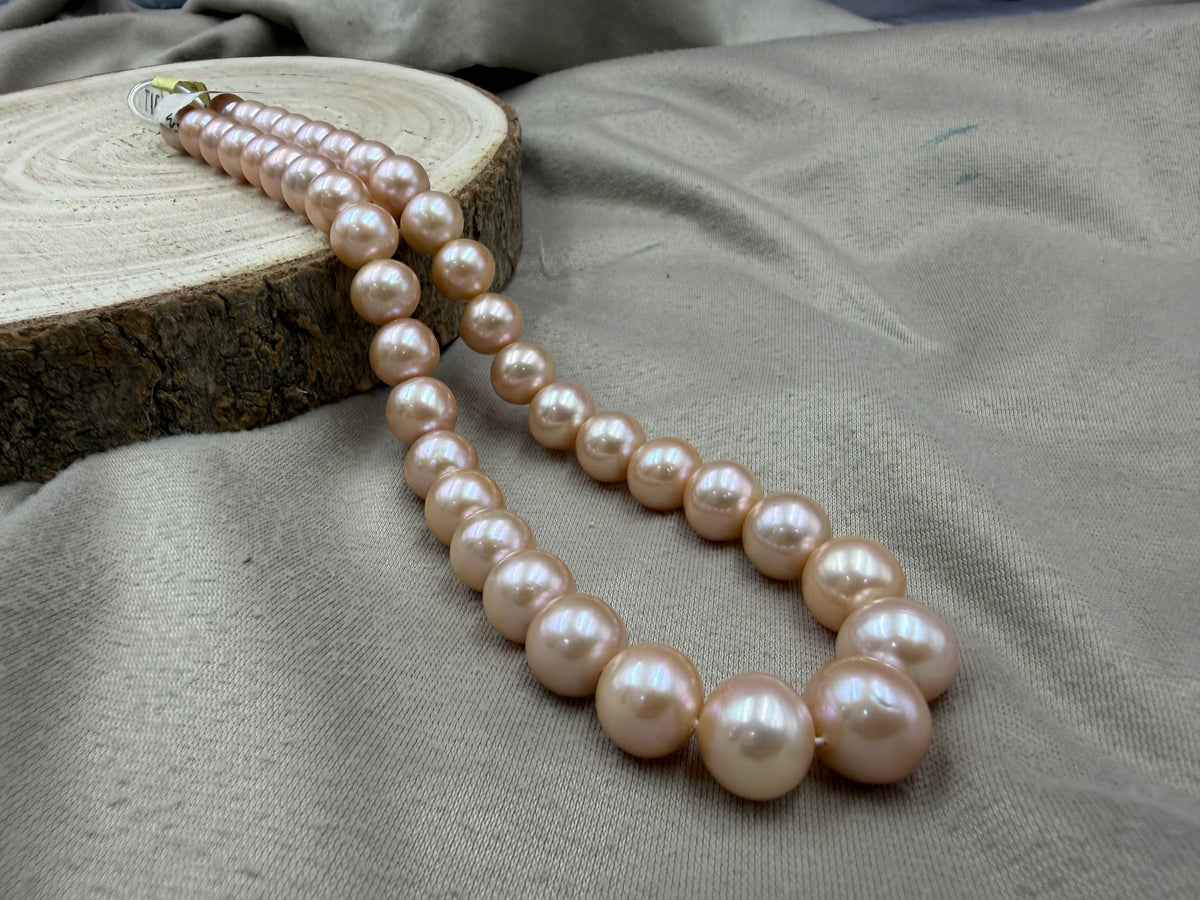 Freshwater Pearl ,  Peach Color, Near Round Shape, 11-12mm Size