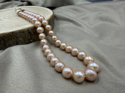 Freshwater Pearl ,  Peach Color, Near Round Shape, 11-12mm Size