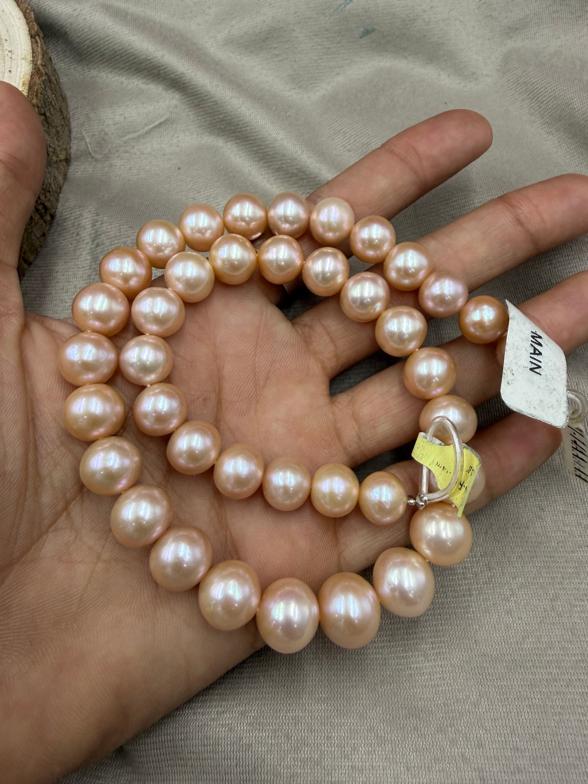 Freshwater Pearl ,  Peach Color, Near Round Shape, 11-12mm Size