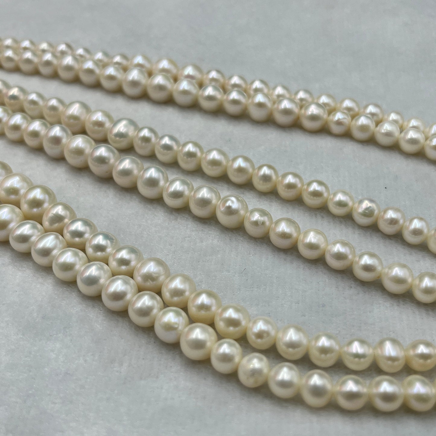 Freshwater Pearl, Cream Color, Oval Shape, 5-9 MM Size