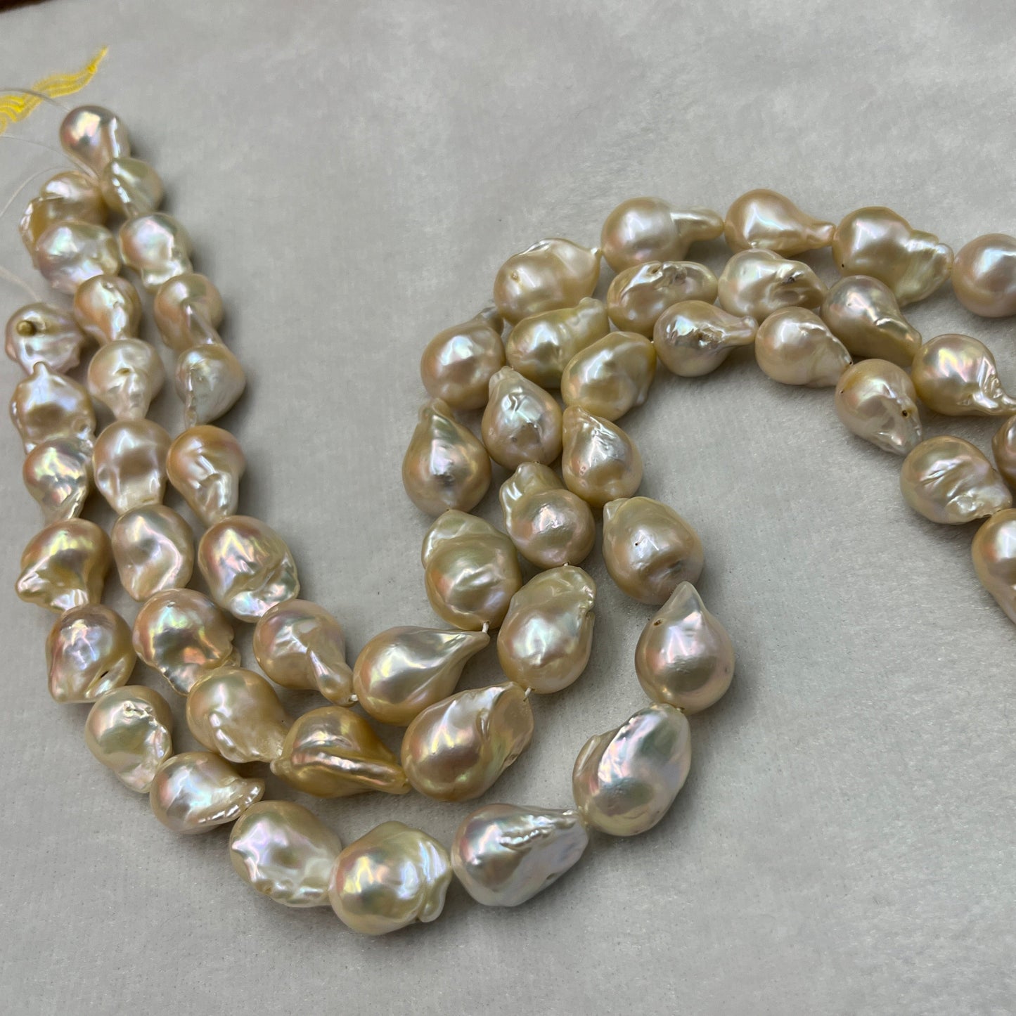 Freshwater Pearl, Light Peach Color, Baroque Shape, 11-12 MM Size