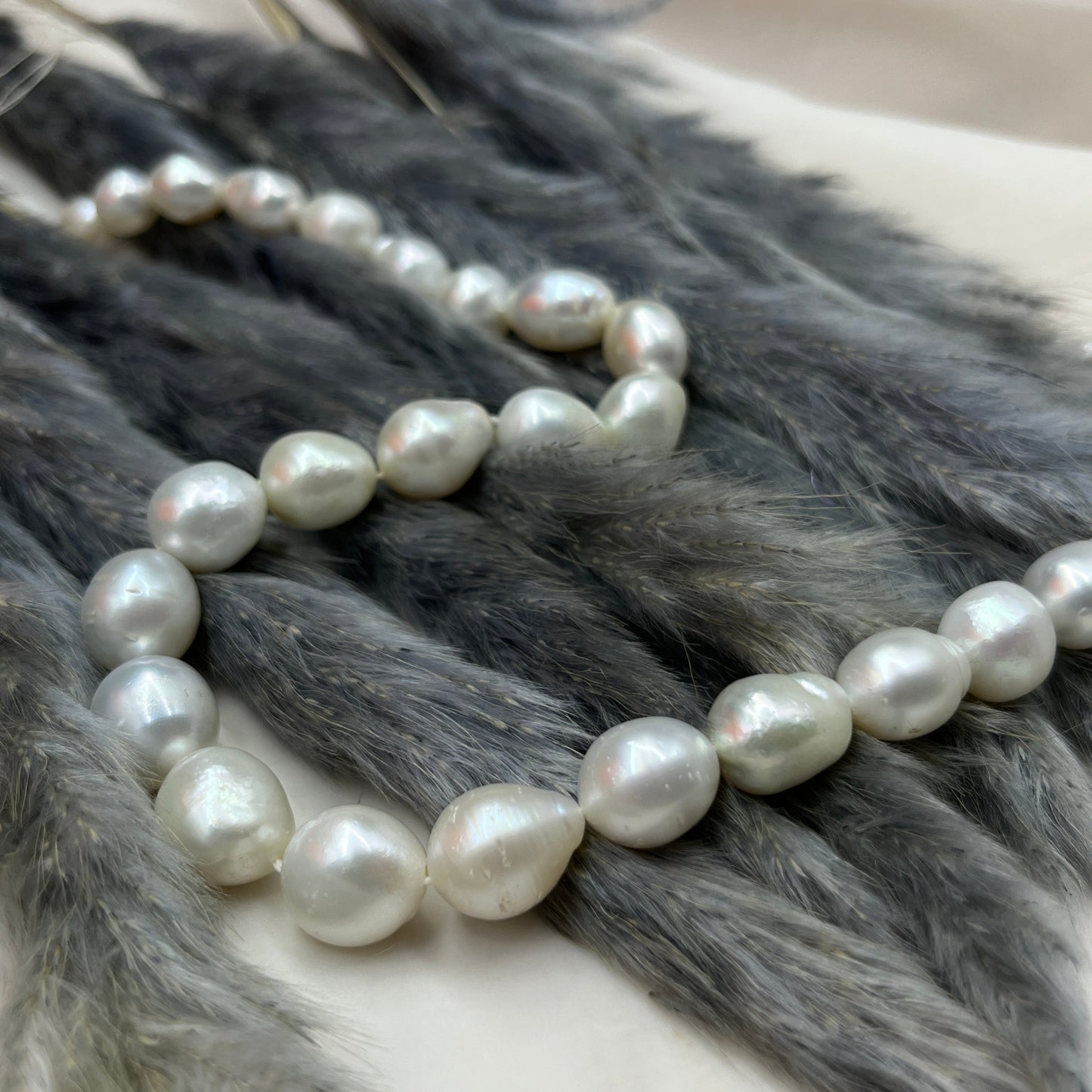 South Sea Pearl, White Color, Baroque Shape, 9.5-13 MM Size