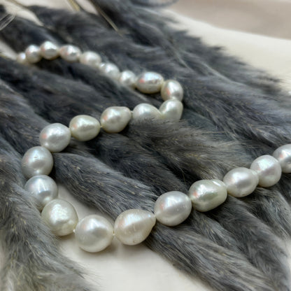South Sea Pearl, White Color, Baroque Shape, 9.5-13 MM Size