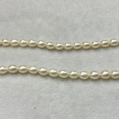 Freshwater Pearl, White Color, Rice Shape, 6 MM Size, AAA Luster Pearl
