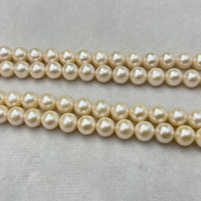 Freshwater Pearl, Cream Color, Round Shape, 8.5-9 MM Size