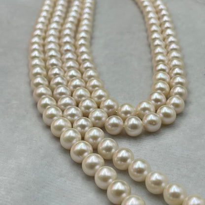 Freshwater Pearl, Cream Color, Round Shape, 8.5-9 MM Size