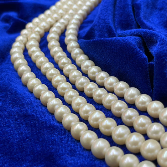 Freshwater Pearl, Cream Color, Round Shape, 8.5-9 MM Size
