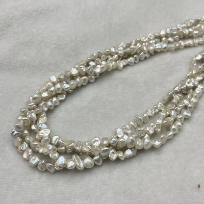 Freshwater Pearl, Silver Color, Fancy Shape, 4.5-5 MM Size