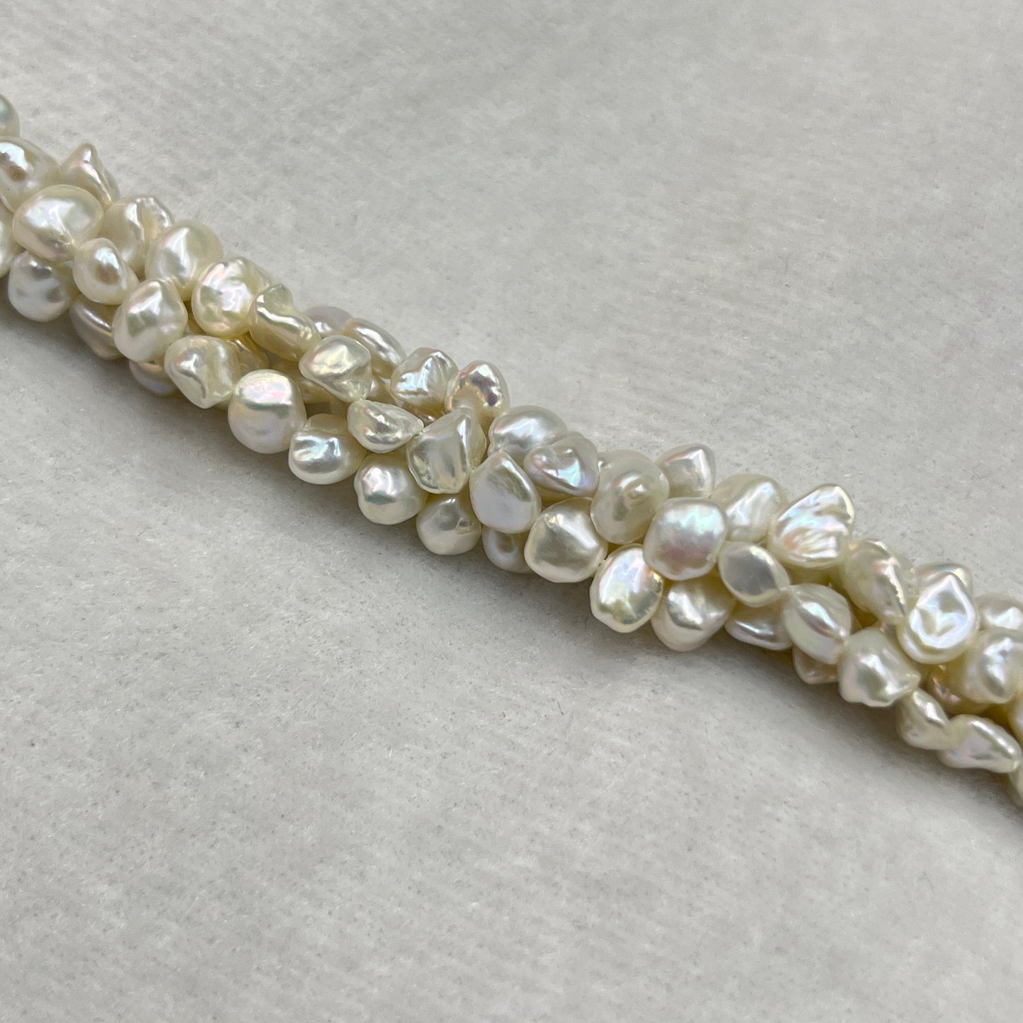 Freshwater Pearl, Silver Color, Fancy Shape, 4.5-5 MM Size