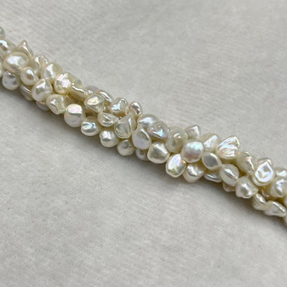 Freshwater Pearl, Silver Color, Fancy Shape, 4.5-5 MM Size