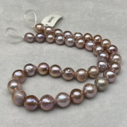 Freshwater Pearl, Multi Color, Round Shape, 11-12 MM Size