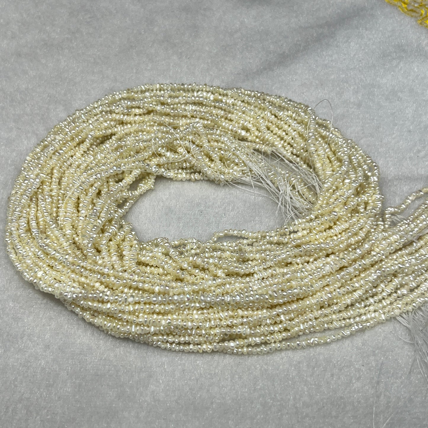 Freshwater Pearl, Cream Color, Uneven Shape, 2.25 MM Size