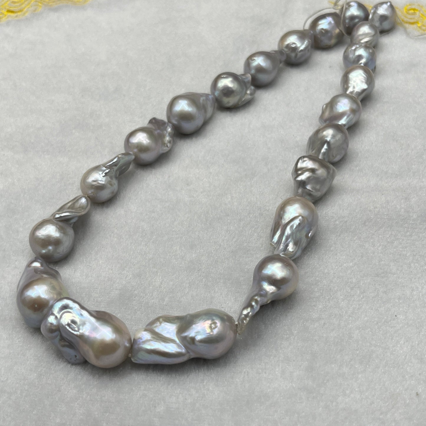 Freshwater Pearl, Grey Color, Baroque Shape, 12-14 MM Size
