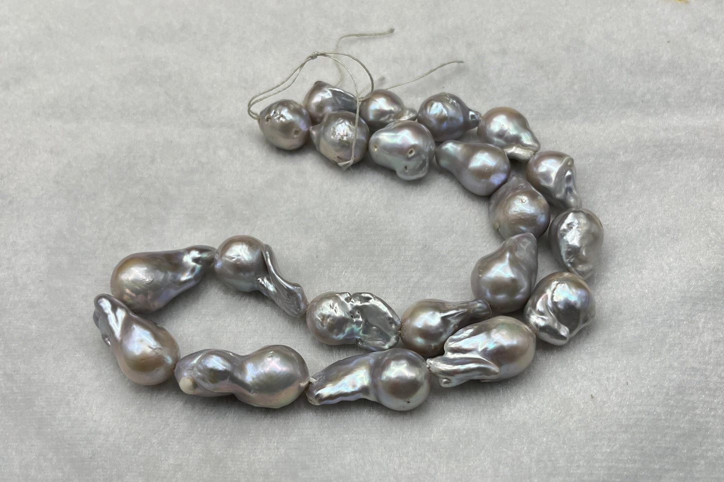 Freshwater Pearl, Grey Color, Baroque Shape, 12-14 MM Size