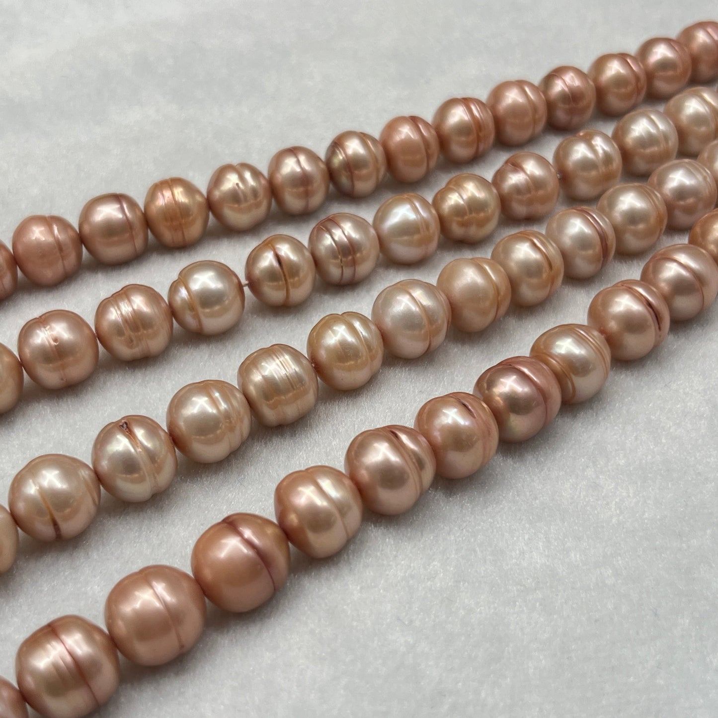 Freshwater Pearl, Light Brown Color, Baroque Shape, 10.5 MM Size