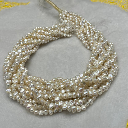Freshwater Pearl, Off White Color, Fancy Shape, 5-6 MM Size