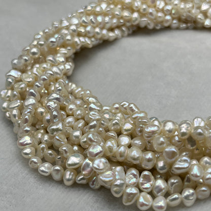 Freshwater Pearl, Off White Color, Fancy Shape, 5-6 MM Size