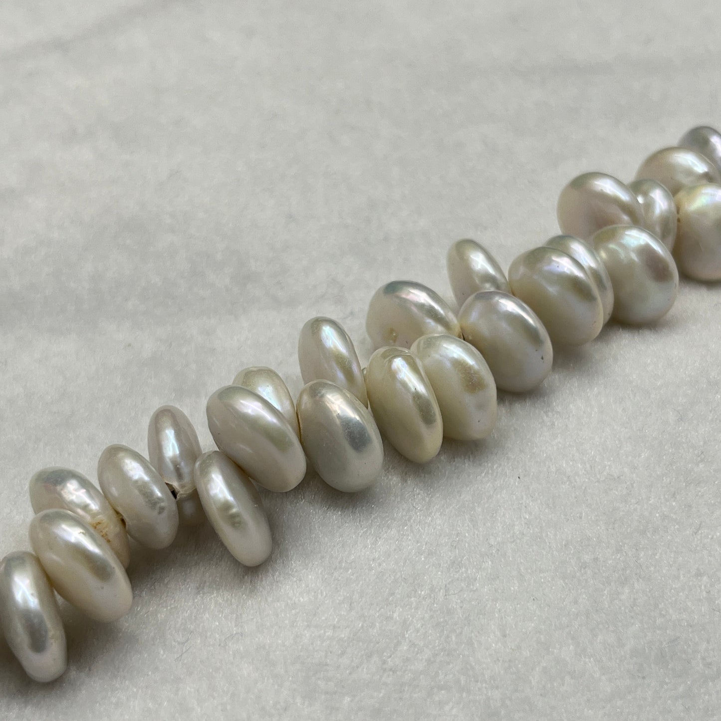 Freshwater Pearl, White Color, Coin Shape, 12.5-13 MM Size