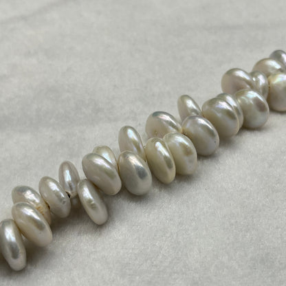 Freshwater Pearl, White Color, Coin Shape, 12.5-13 MM Size