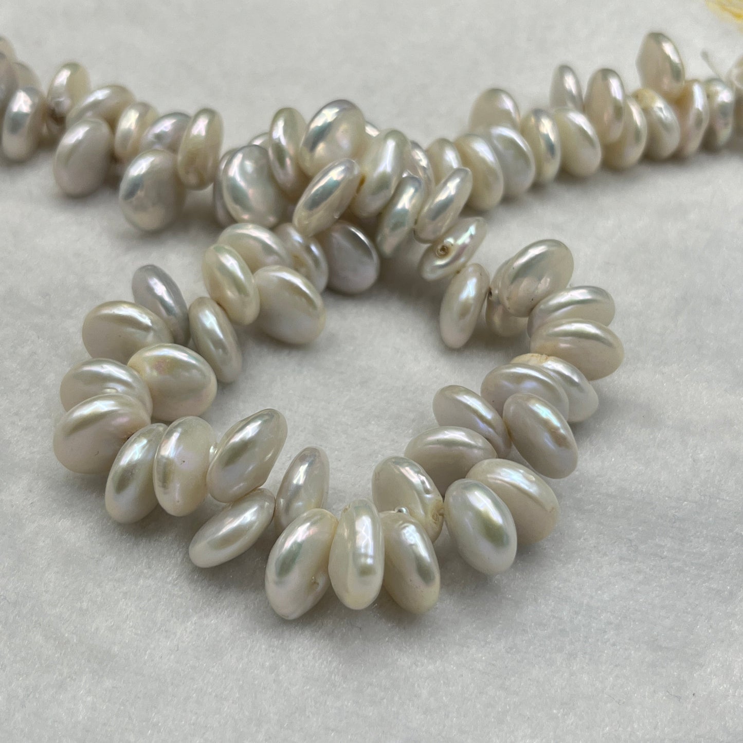 Freshwater Pearl, White Color, Coin Shape, 12.5-13 MM Size