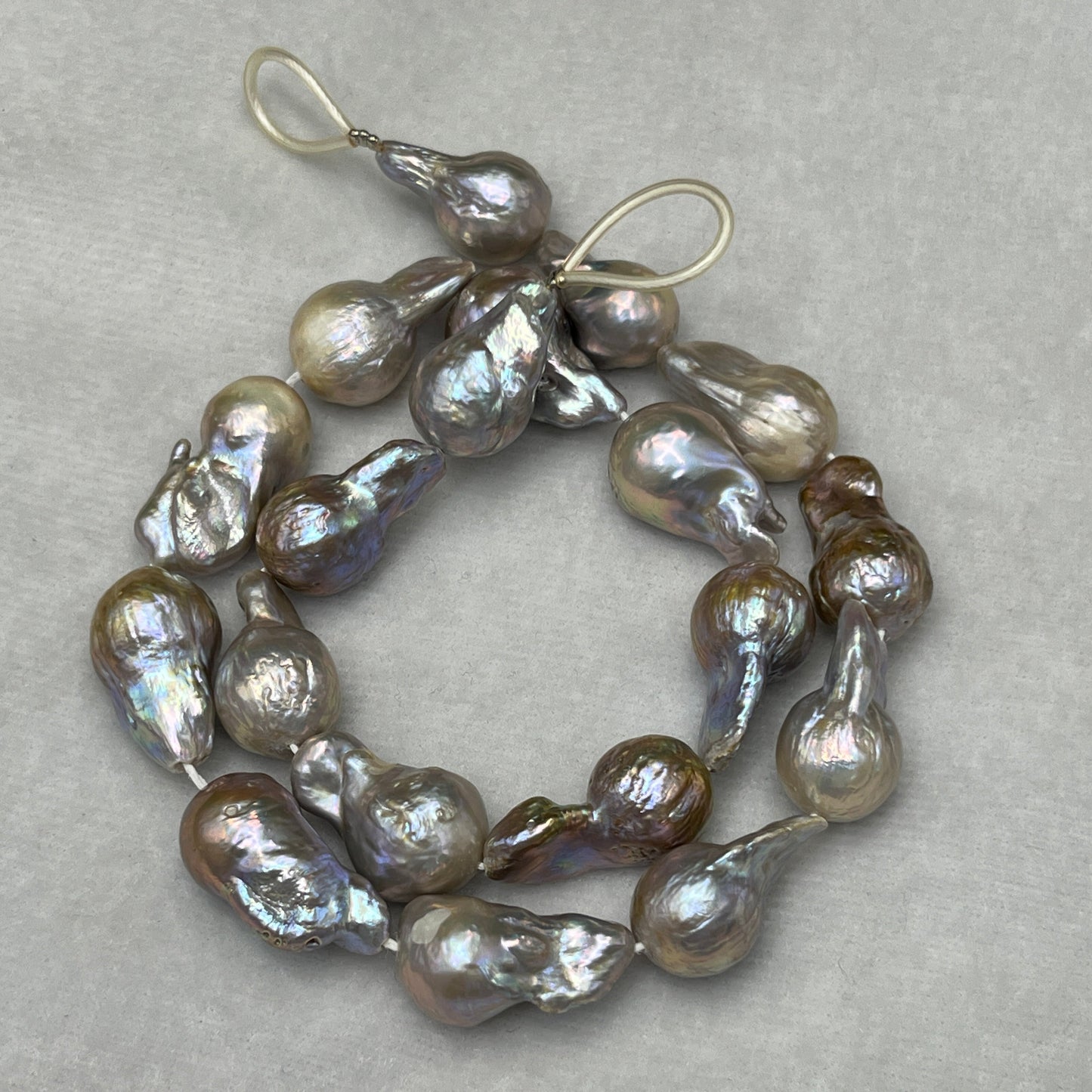 Freshwater Pearl, Grey Color, Baroque Shape, 14-15 MM Size