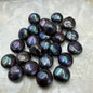 Fresh Water Loose Pearl, Peacock Color, Coin Shape, 10 MM Size