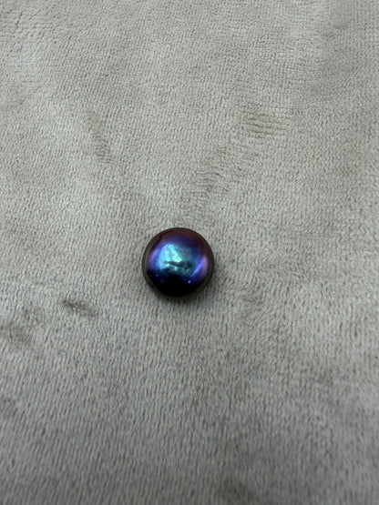 Fresh Water Loose Pearl, Peacock Color, Coin Shape, 10 MM Size
