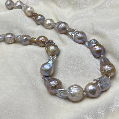 Freshwater Pearl, Grey Color, Baroque Shape, 14-15 MM Size