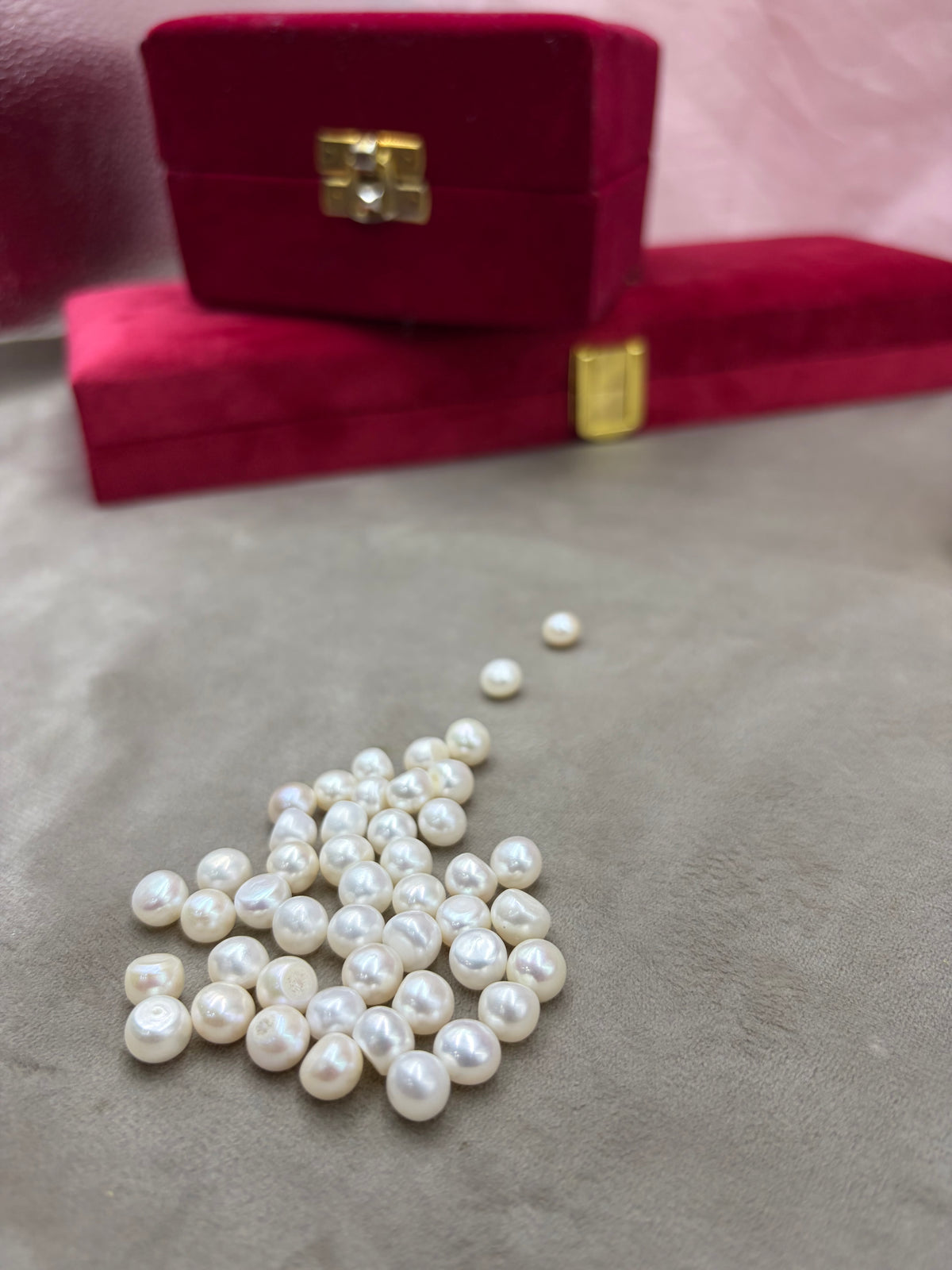 Fresh Water Loose  Pearl, White Color, Flat Shape, 8 MM Size