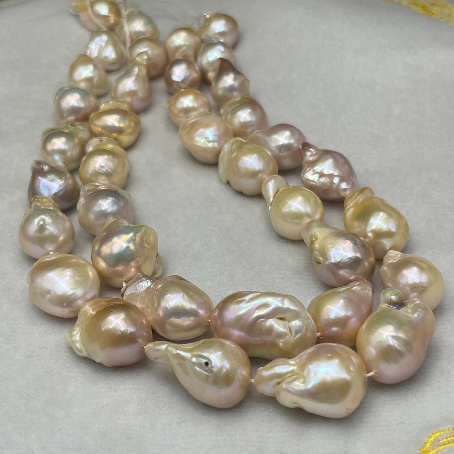 Freshwater Pearl, Pink Color, Baroque Shape, 12-15 MM Size