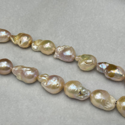 Freshwater Pearl, Pink Color, Baroque Shape, 12-15 MM Size