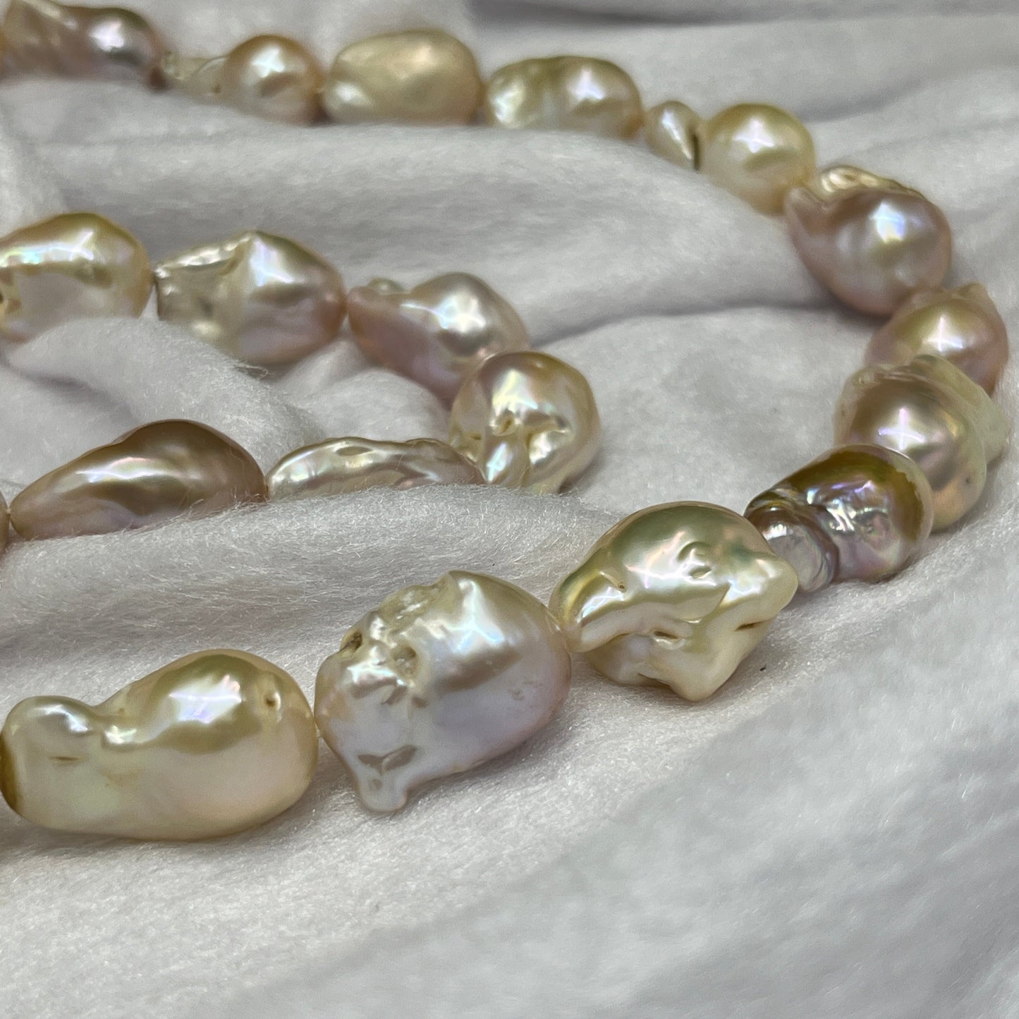 Freshwater Pearl, Pink Color, Baroque Shape, 12-15 MM Size