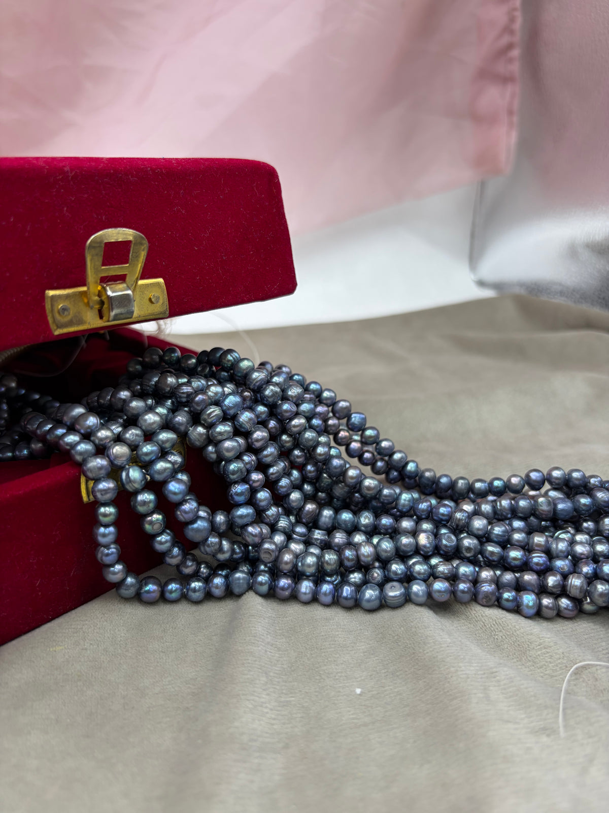 Freshwater Pearl, Purple  Color,  Near Round Shape, 6mm Size