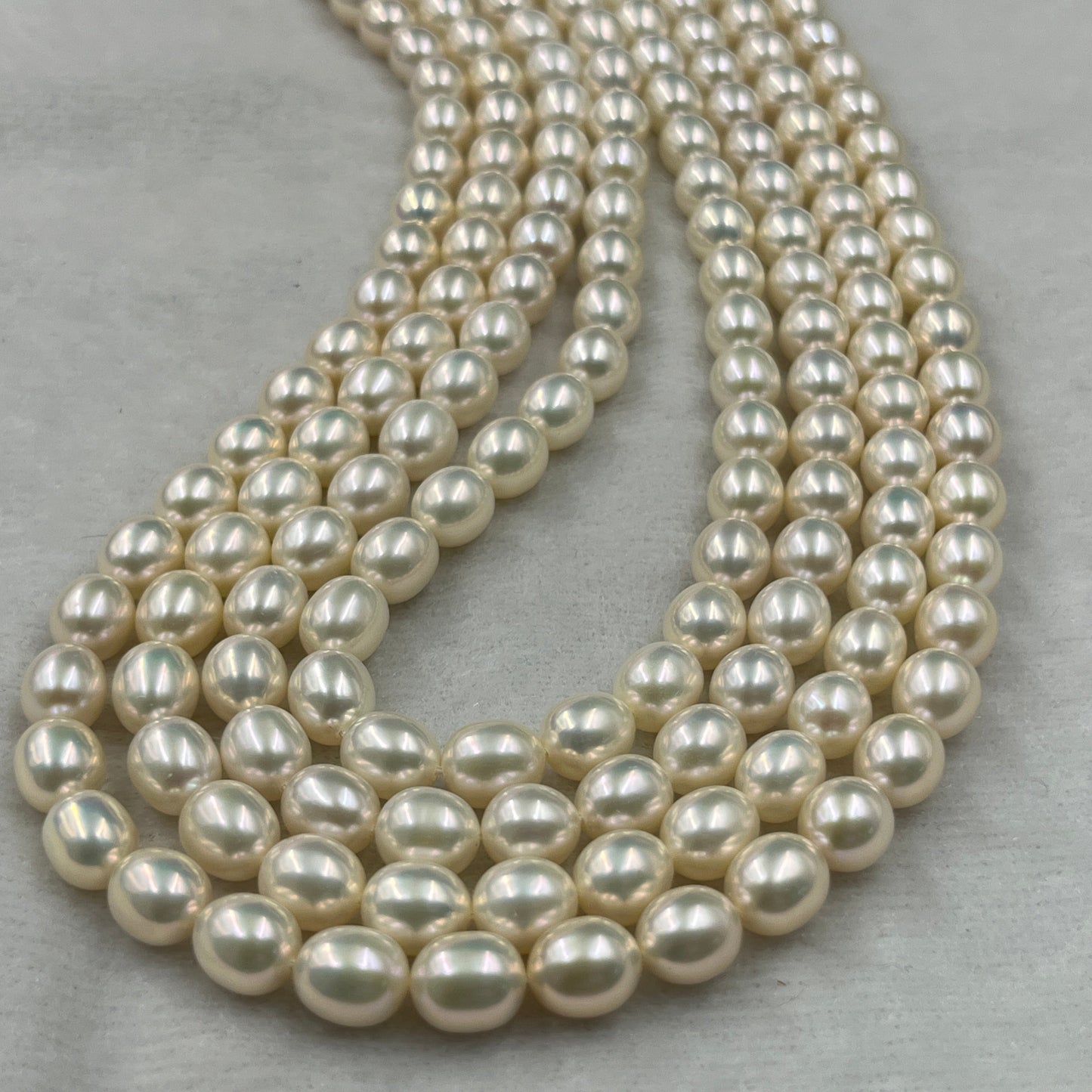 Freshwater Pearl, Off White Color, Rice Shape, 7 MM Size