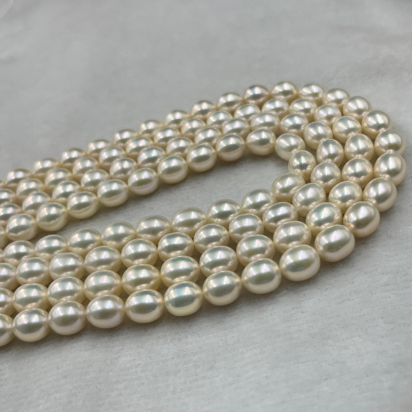 Freshwater Pearl, Off White Color, Rice Shape, 7 MM Size