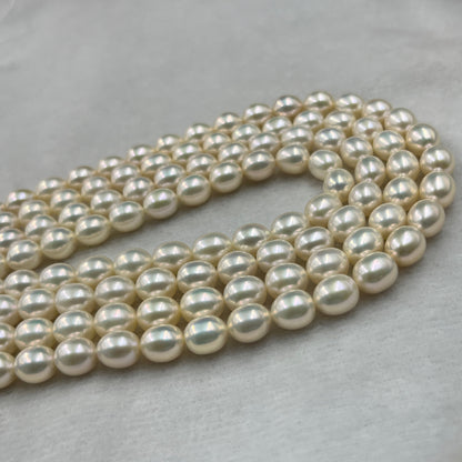 Freshwater Pearl, Off White Color, Rice Shape, 7 MM Size
