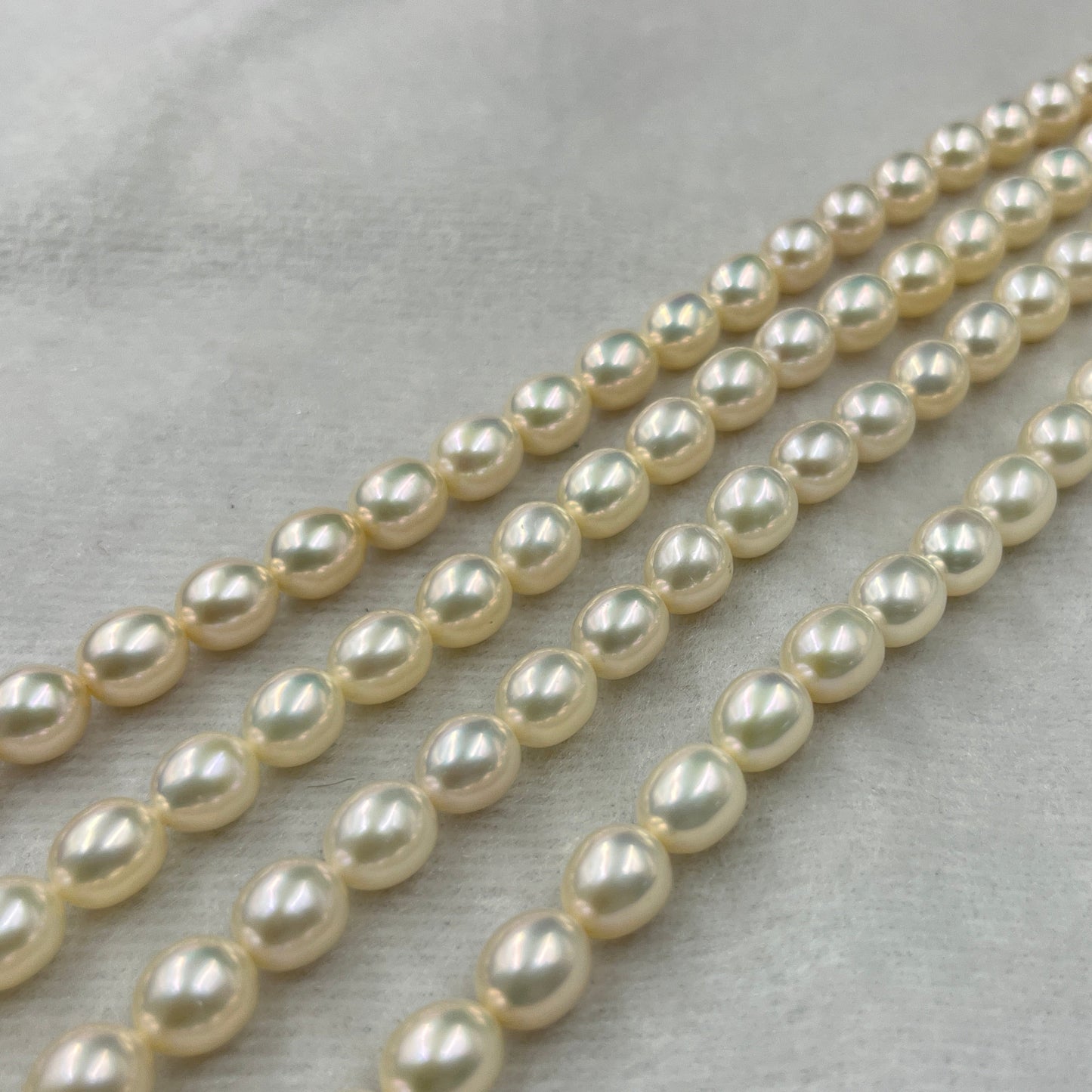 Freshwater Pearl, Off White Color, Rice Shape, 7 MM Size