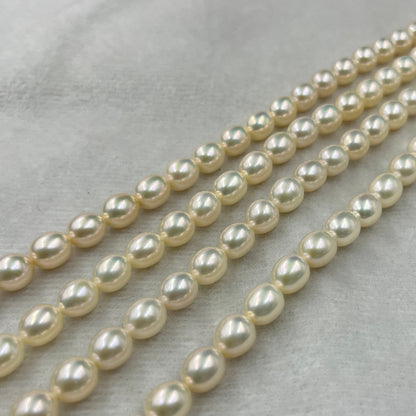 Freshwater Pearl, Off White Color, Rice Shape, 7 MM Size