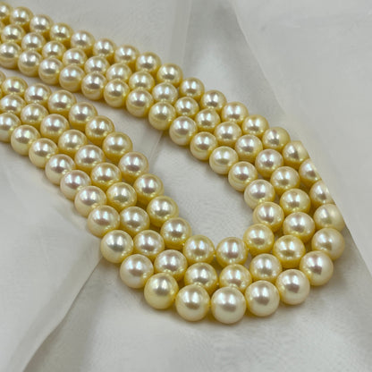 Freshwater Pearl, Light Golden Color, Rice Shape, 8-8.5 MM Size