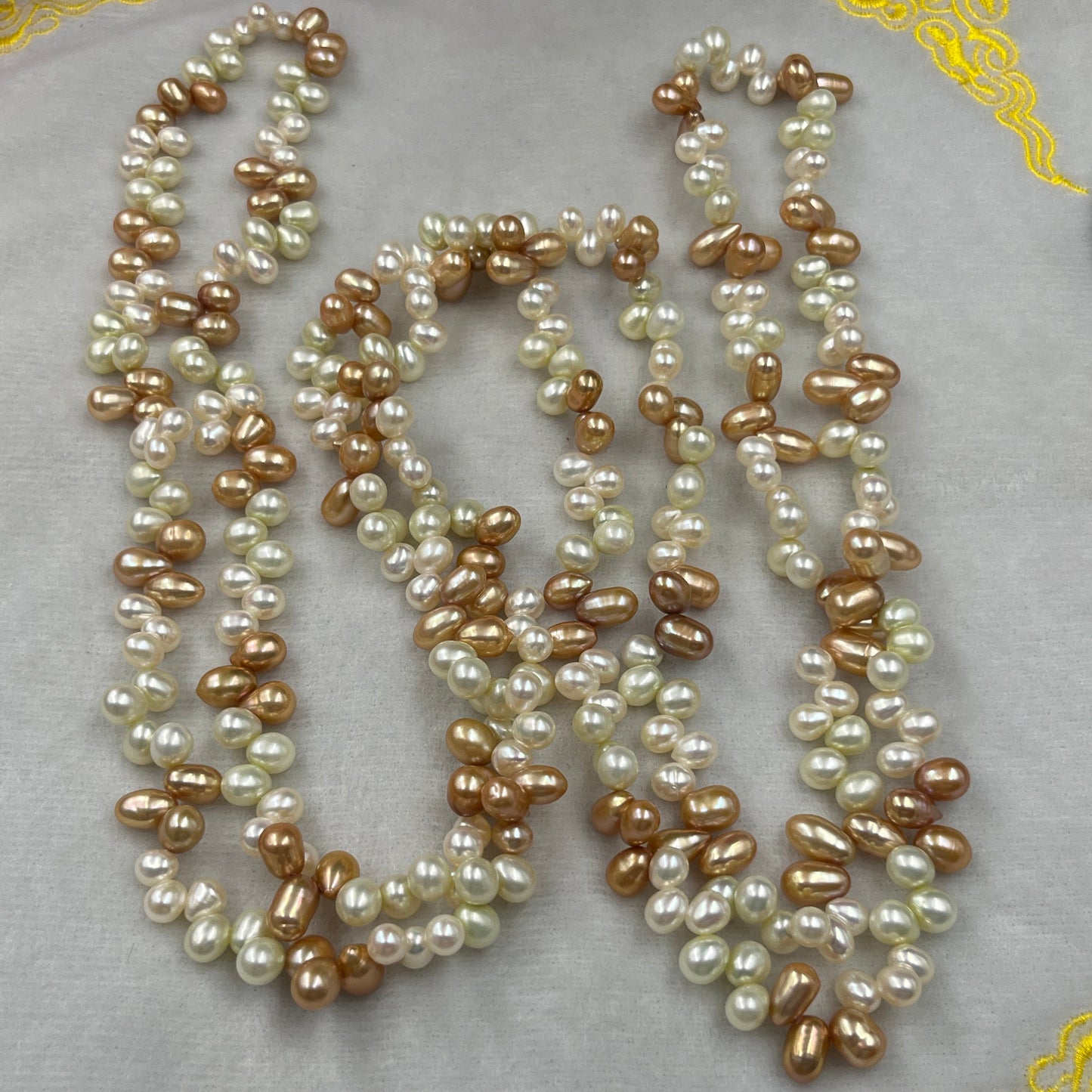 Freshwater Pearl, Multi Color, Oval/Drop Shape, 5.5-6.5 MM Size