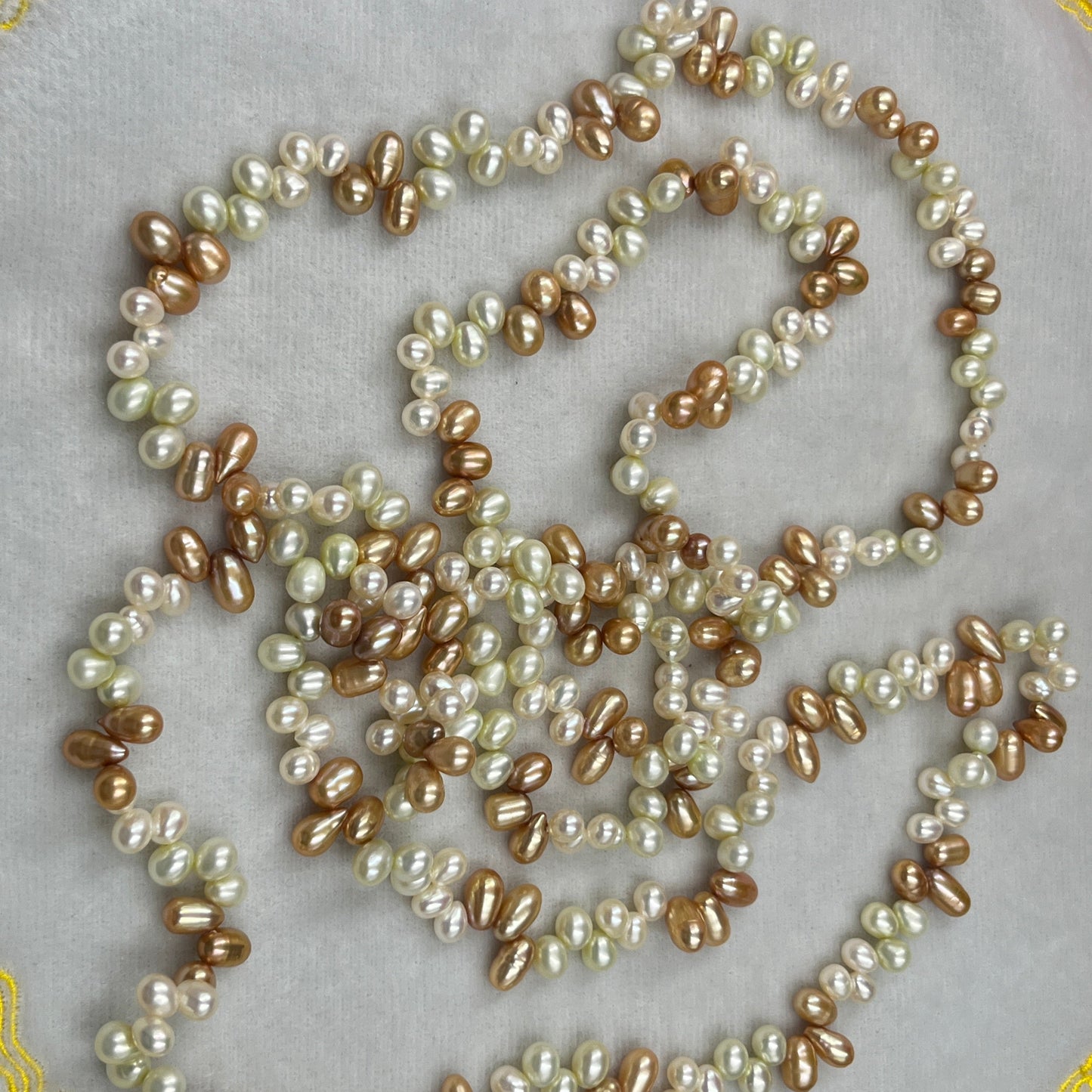 Freshwater Pearl, Multi Color, Oval/Drop Shape, 5.5-6.5 MM Size