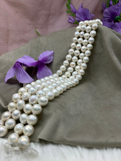 Freshwater Pearl ,  White Color, Round Shape, 13-15 m Size