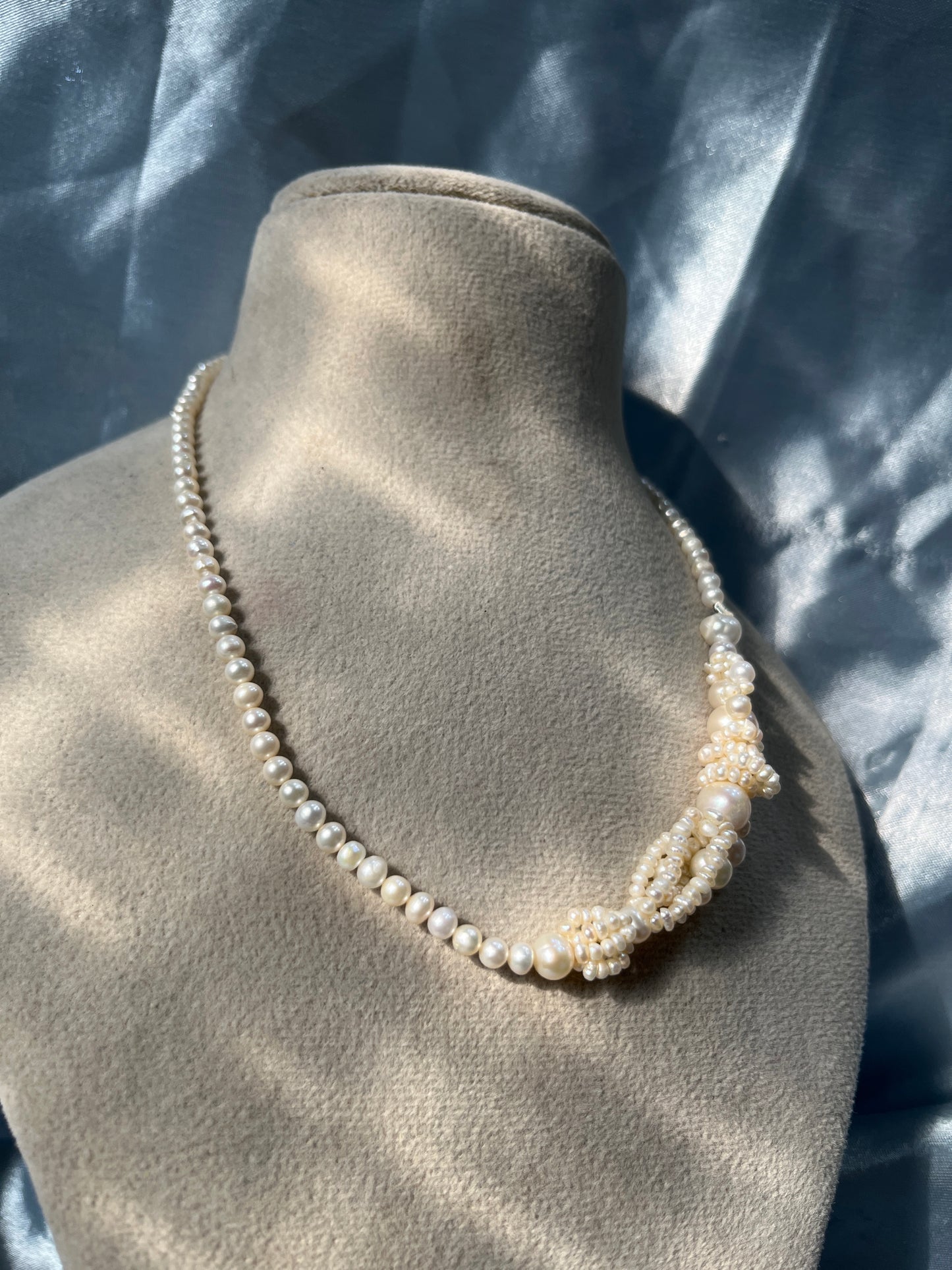Natural Freshwater Pearl Necklace and pearl Earring | Handmade Elegant Pearl Jewelry | Brass Lock
