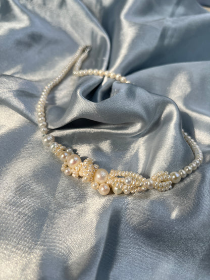 Natural Freshwater Pearl Necklace and pearl Earring | Handmade Elegant Pearl Jewelry | Brass Lock