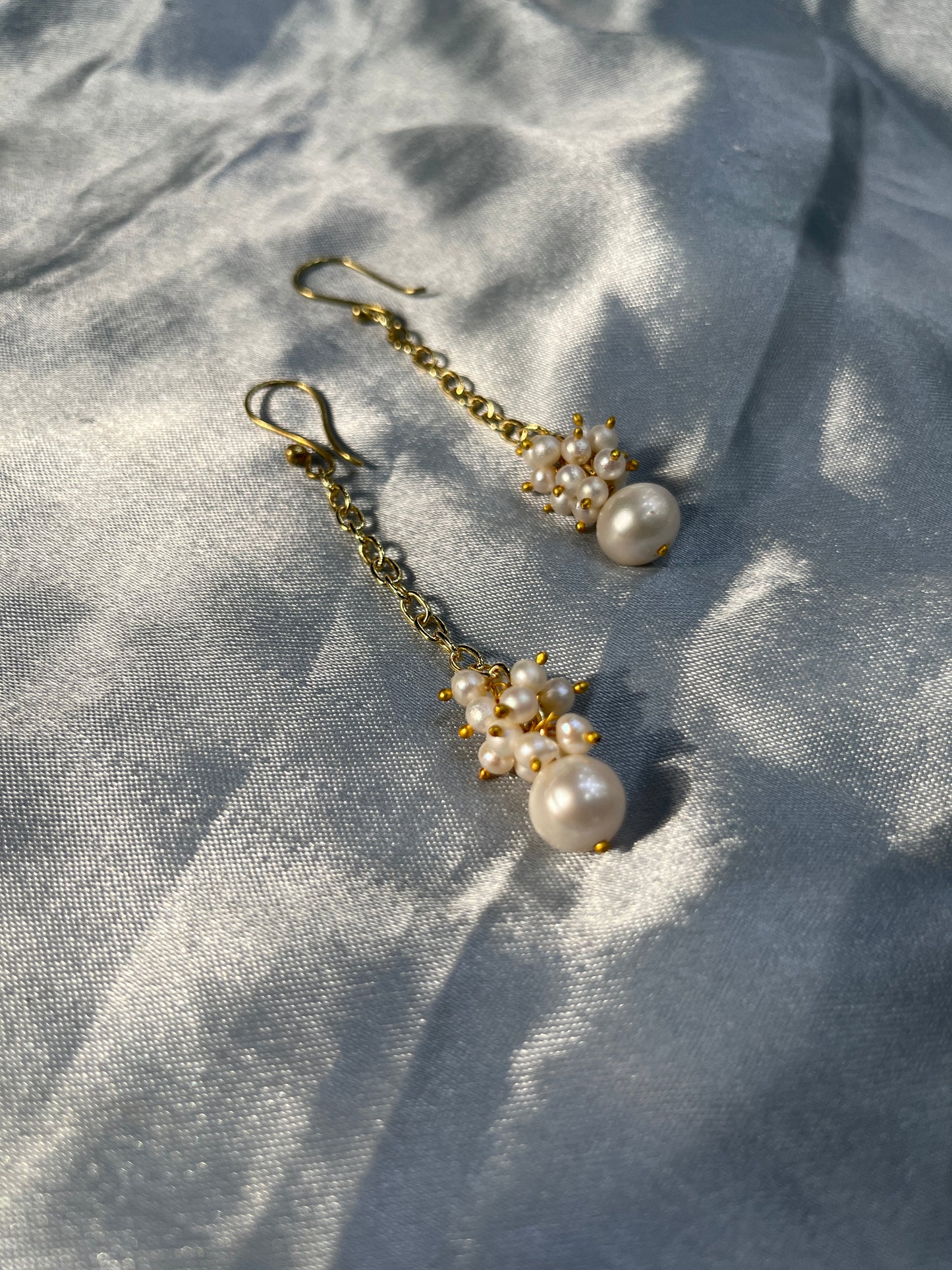Natural Freshwater Pearl Necklace and pearl Earring | Handmade Elegant Pearl Jewelry | Brass Lock